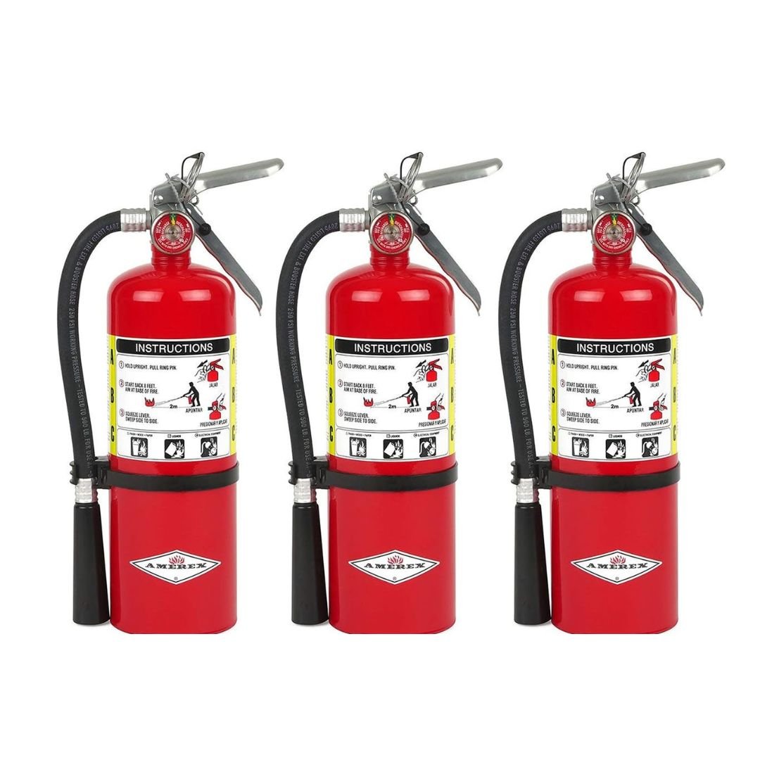5lb Fire Extinguisher - Amerex B500 ABC Multi-Purpose (3 Pack) - Amerex ...